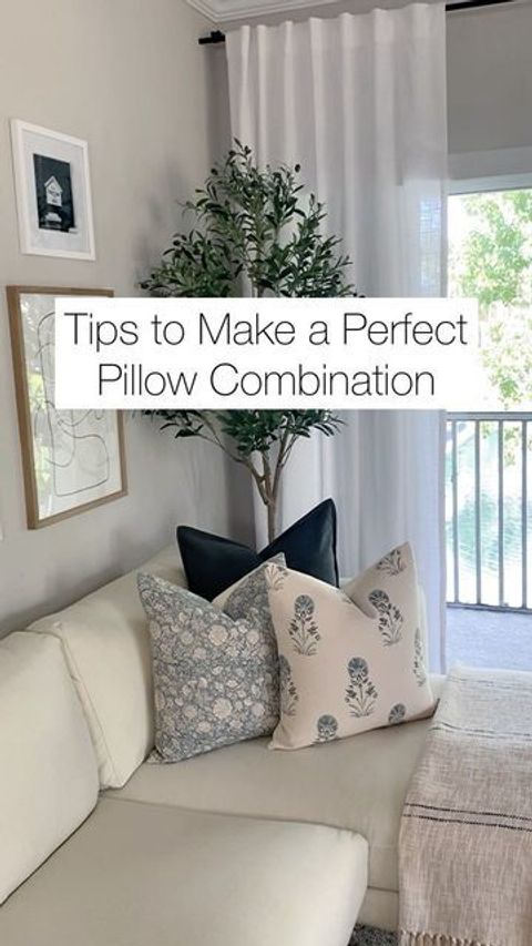 Pillow Combination Formula For Stylish Living Rooms regarding The Secret Formula For Perfect Pillow Arrangements