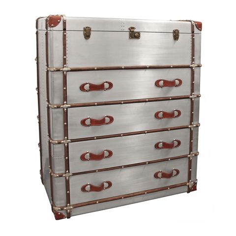 Pilot 4-Drawer Chest Lift Top & Leather Accents Solid Wood W/ Aluminum ... inside Understanding the craftsmanship behind modern furniture design