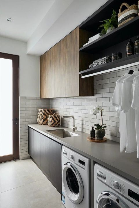Pin By Clarisa Alfonso On Lavaderos | Modern Laundry Rooms, Neutral ... with From Drab to Fab Four Laundry Rooms That Wow