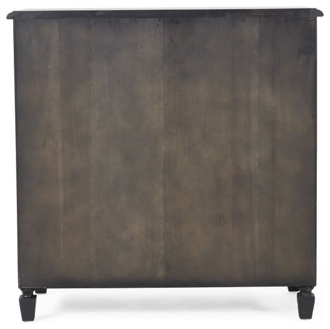 Pollards Rustic Acacia Wood And Cane 3 Drawer Dresser, Dark Gray ... pertaining to Pollards Rustic Acacia Wood And Cane 3 Drawer Dresser, Dark Gray
