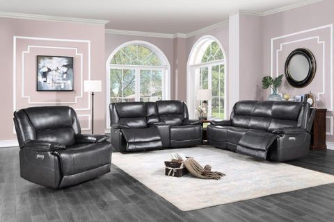 Porter Designs Ennis Triple Power Reclining Sofa In Black | 1Stopbedrooms within What to Expect from the Porter Designs Ennis Reclining Sofa