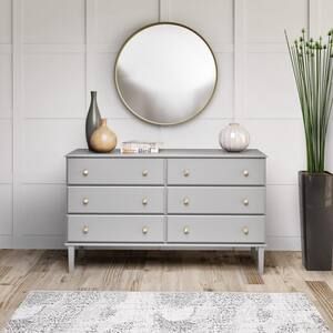 Prepac Milo Mid Century Modern 6-Drawer Drifted Gray/White Dresser 33 ... for Finding the Perfect Mid-Century Dresser A Guide to Drifted Gray and 6 Drawers