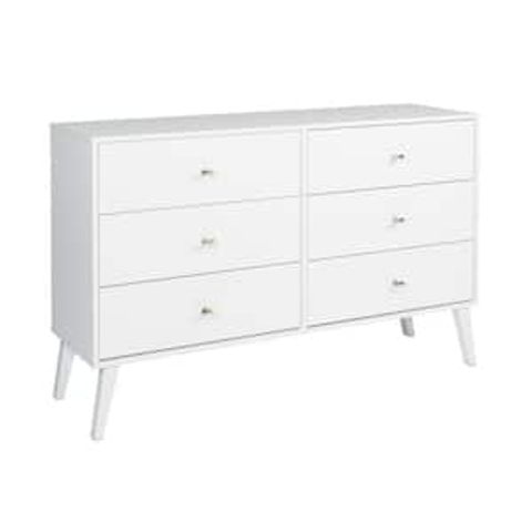 Prepac Milo Mid Century Modern 6-Drawer Drifted Gray/White Dresser 33 ... pertaining to Finding the Perfect Mid-Century Dresser A Guide to Drifted Gray and 6 Drawers