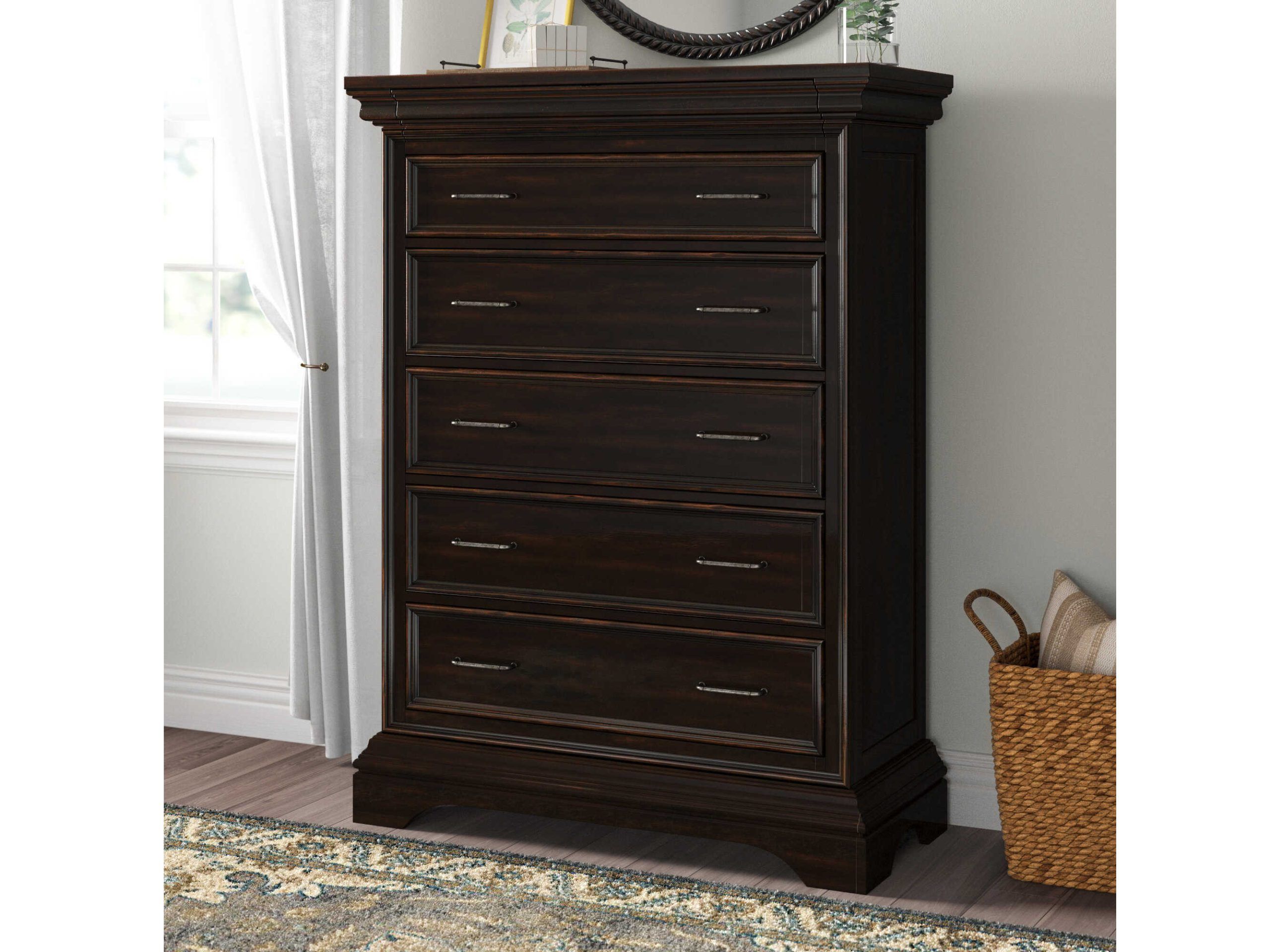Pulaski Caldwell 6-Drawers Brown Acacia Wood Accent Chest | Pup012124 in Pulaski Caldwell Dresser, Dark Wood