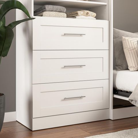 Pur Contemporary Drawers (3) Set, 36W X 15D | Bestar for Bestar Pur 3 Drawer Set For Pur 36W Closet Organizer White
