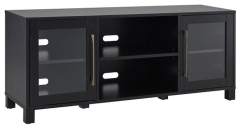 Quincy Rectangular Tv Stand For Tv's Up To 65 In Black Grain ... pertaining to Designing Your Entertainment Zone Around the Holloway Rectangular TV Unit