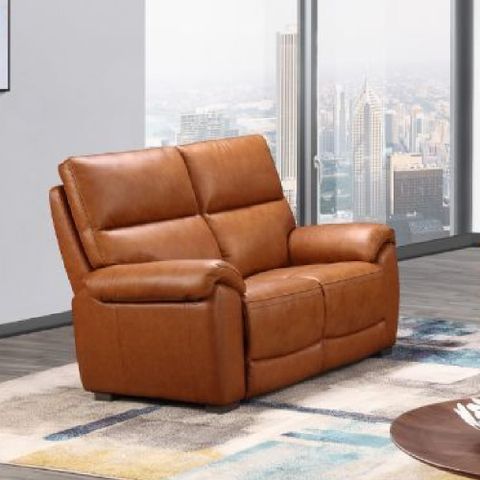 Radford Leather 2 Seater Sofa In Tan | Furniture In Fashion inside Harford Sofa, Tan