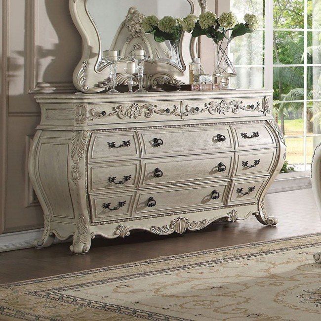 The Artisanal Craftsmanship Behind Antique White Dressers from ACME Ragenardus