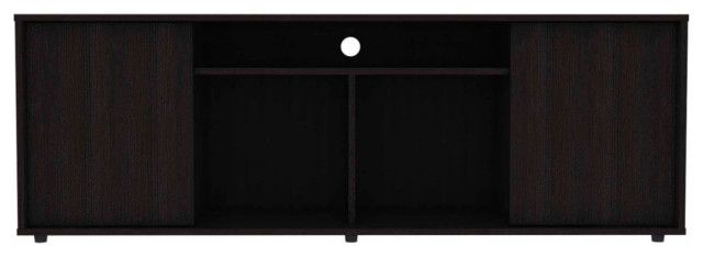 Redding Tv Stand For Tvs Up To 65&quot; With 2 Cabinets And 3 Shelves, Black ... for Redding Tv Stand For Tvs Up To 65&quot; With 2 Cabinets And 3 Shelves, Black