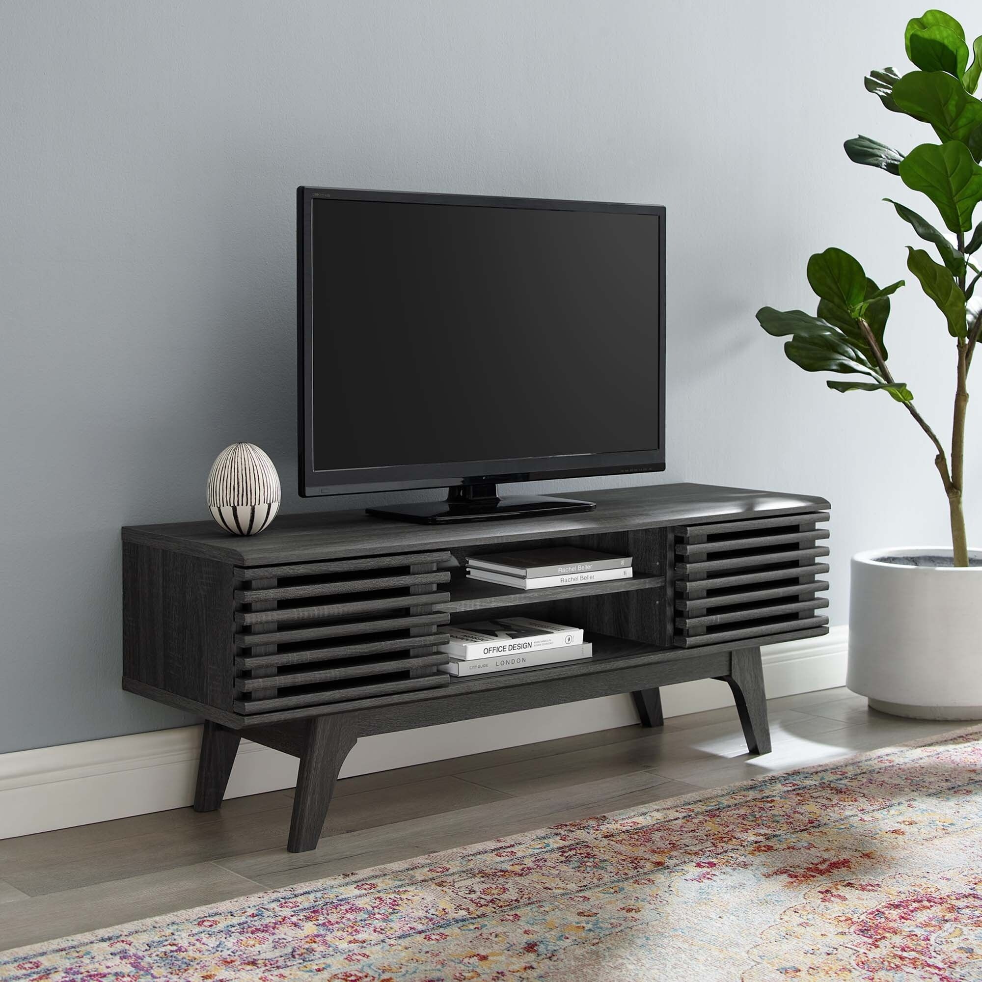 Render 46&quot; Wall-Mount Media Console Tv Stand - On Sale - Bed Bath ... throughout Unlocking Your Living Room's Potential with the Render 46 Wall-Mount Media Console