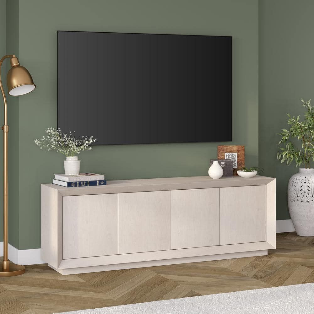 Reviews For Meyer&amp;Cross Oswald 68 In. Alder White Tv Stand Fits Tv's Up ... throughout Oswald Rectangular Tv Stand For Tv's Up To 75 In Alder White