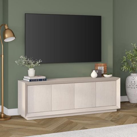Reviews For Meyer&Cross Oswald 68 In. Alder White Tv Stand Fits Tv's Up ... throughout Oswald Rectangular Tv Stand For Tv's Up To 75 In Alder White