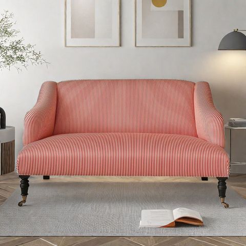 Romero Simple Striped Sofa 78.7'' Chenille Sofa | Wayfair within From Bold to Balanced Styling Your Striped Sofa Like a Pro