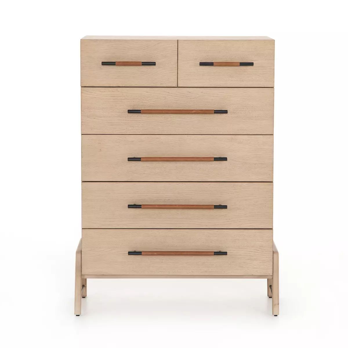 Rosedale 6 Drawer Tall Dresser Yucca Oak Veneer Four Hands with regard to Exploring the timeless appeal of Yucca Oak veneer in Rosedale furniture design