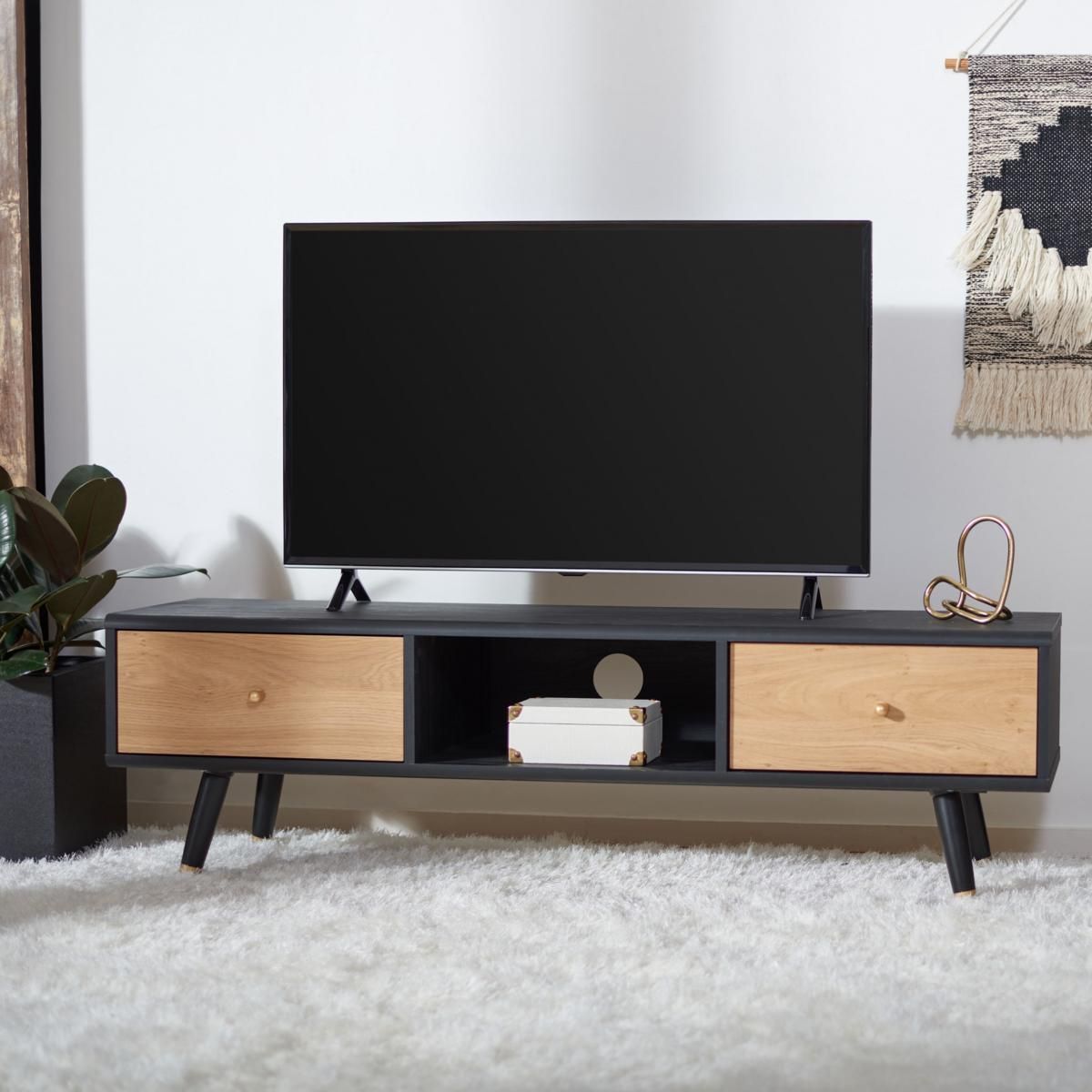 Safavieh Beatrix 2 Drawer 1 Shelf Media Stand - 9934647 | Hsn within Safavieh Theon 2 Drawer Media Stand, Black