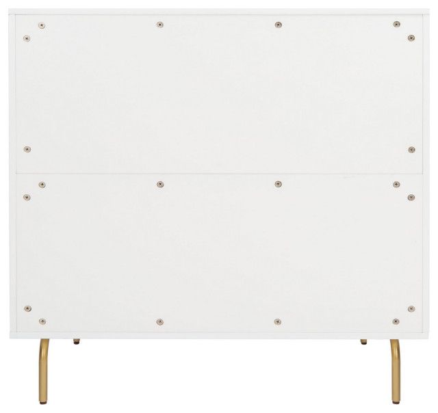 Safavieh Genevieve 3 Drawer Dresser, #N/A - Contemporary - Dressers ... in Safavieh Genevieve 3 Drawer Dresser, White/Gold