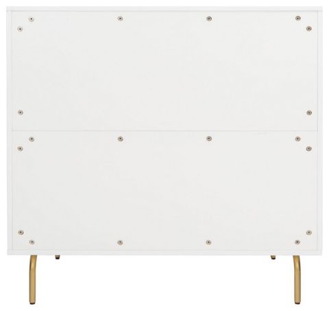 Safavieh Genevieve 3 Drawer Dresser, #N/A - Contemporary - Dressers ... in Safavieh Genevieve 3 Drawer Dresser, White/Gold