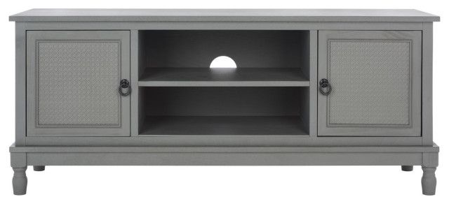 Safavieh Haines 2 Door 1 Shelf Media Stand, #N/A - French Country ... inside Safavieh Cielle 2 Door Media Stand, Distressed Black/Natural