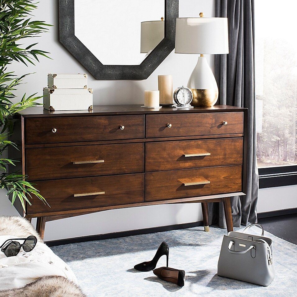 Choosing the right six drawer dresser with walnut wood veneer for your home