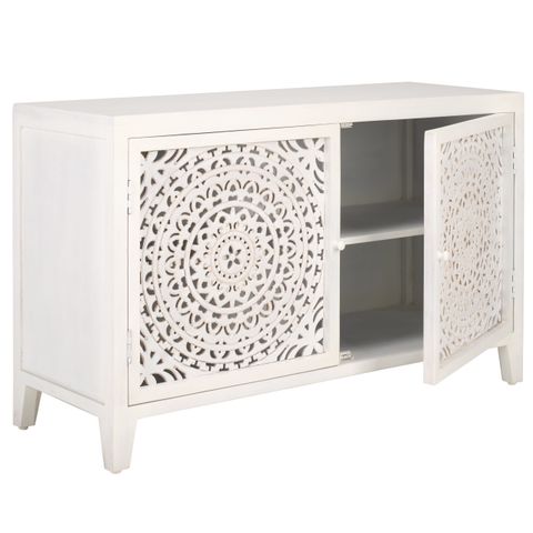 Safavieh Raelie Bohemian 42 In. 2 Shelf 2 Door Media Stand, White Wash ... intended for Creating Visual Balance with Multi-Door Media Storage Solutions