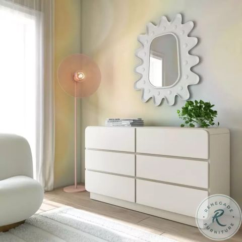 Sagura Cream 6 Drawer Dresser From Tov | Coleman Furniture for Sagura Cream 6-Drawer Dresser