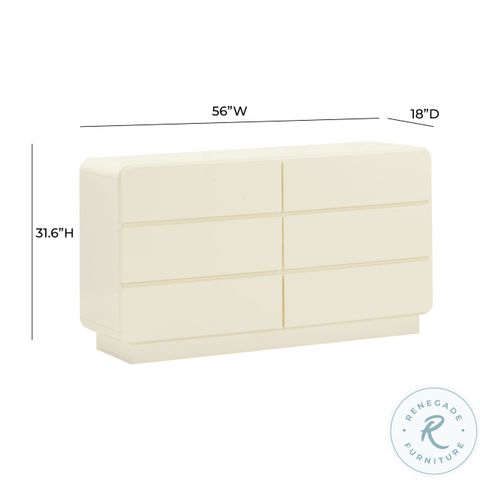 Sagura Cream 6 Drawer Dresser From Tov | Coleman Furniture intended for Sagura Cream 6-Drawer Dresser