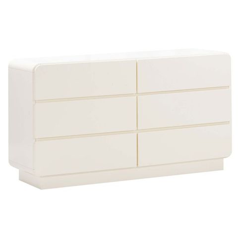 Sagura Dresser, Cream | Dresser Drawers, 6 Drawer Dresser, Drawers throughout Sagura Cream 6-Drawer Dresser