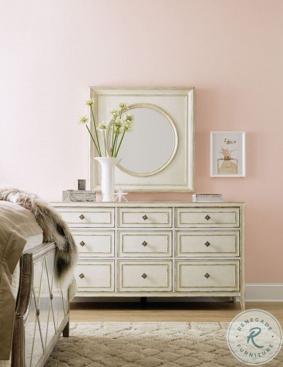 Sanctuary Creamy White Anastasie Dresser From Hooker | Coleman Furniture with Sanctuary Anastasie Dresser