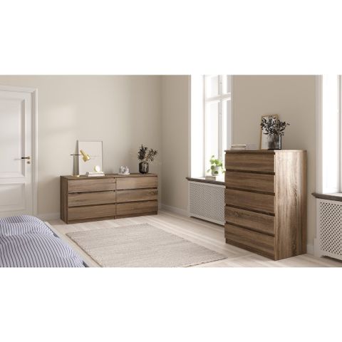 Scottsdale 6 Drawer Double Dresser, Truffle Oak - Farmhouse - Dressers ... pertaining to Elegant 8 Drawer Dresser In Truffle Oak For Modern Bedroom Storage Solutions