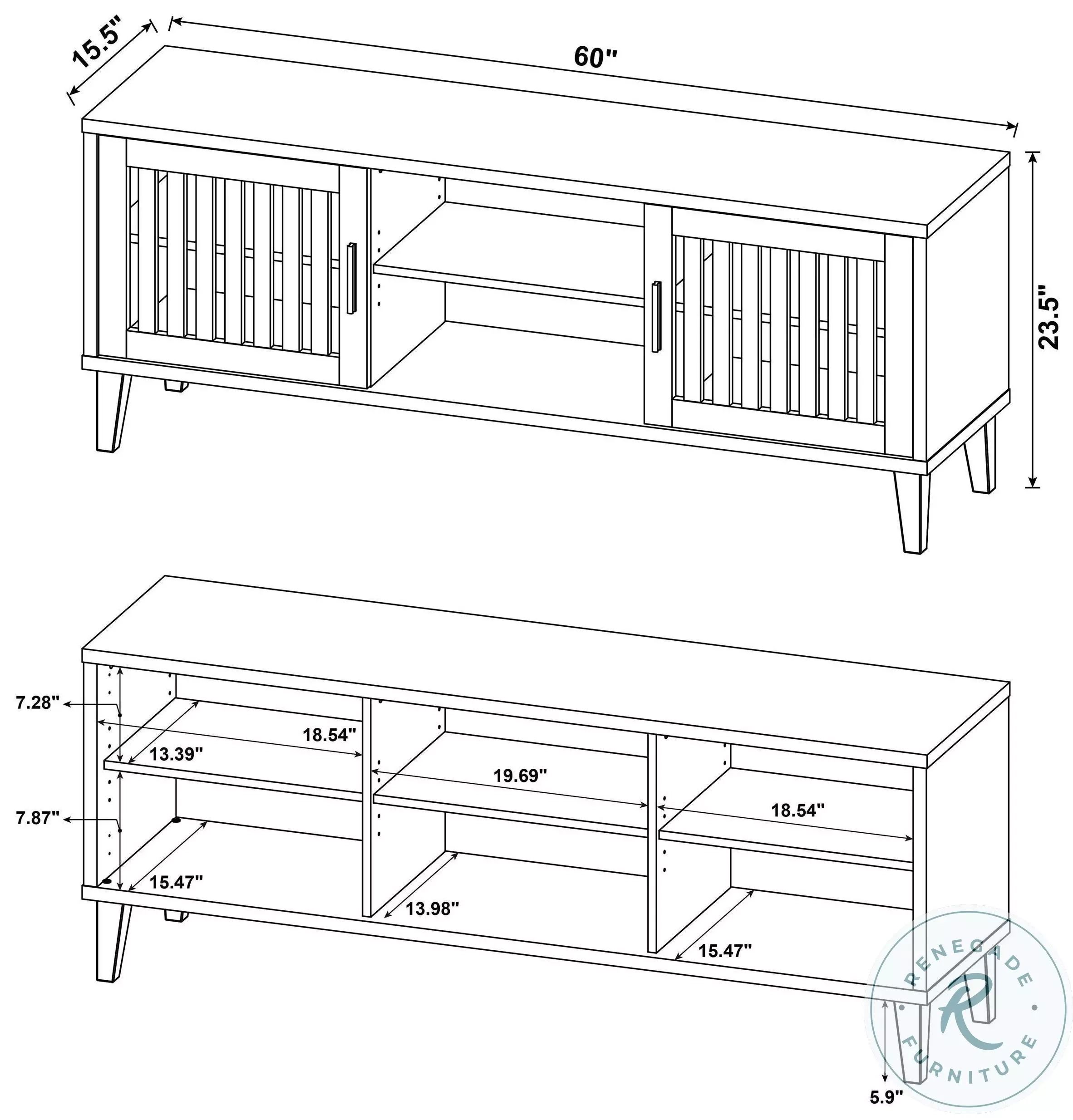 Sedona Dark Pine 2 Door 60&quot; Tv Stand From Coaster Furniture | Coleman ... with Concord 2-Door 60&quot; Tv Stand Console Distressed Java