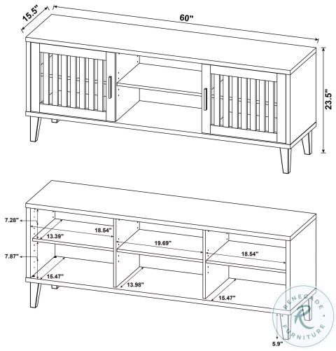 Sedona Dark Pine 2 Door 60" Tv Stand From Coaster Furniture | Coleman ... with Concord 2-Door 60" Tv Stand Console Distressed Java