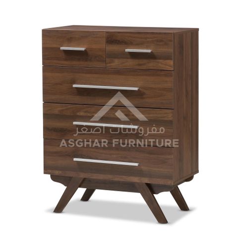 Shop Brown 5-Drawer Chest | Asghar Furniture Uae with regard to Understanding the Craftsmanship Behind Hugo's Walnut Brown Chest
