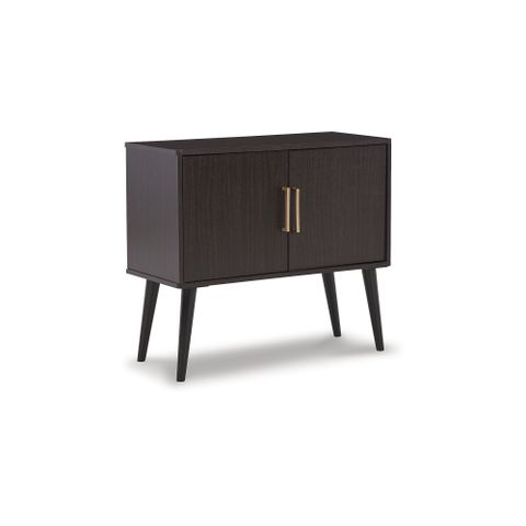 Signature Design By Ashley Contemporary Orinfield Accent Cabinet Dark ... regarding Maximizing Space Efficiency with Multi-functional Coffee Solutions