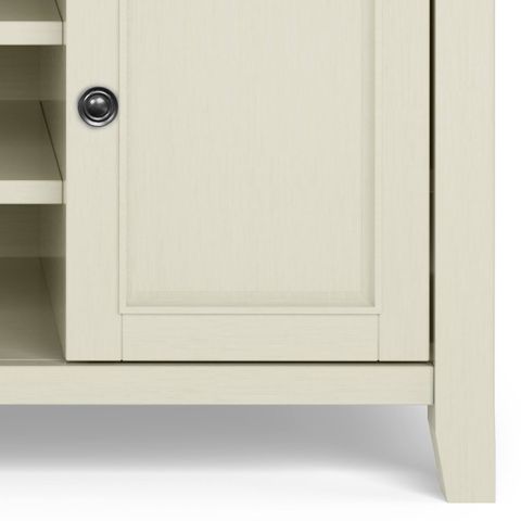 Simpli Home Amherst 54 Inch Wide Solid Wood Transitional Tv Stand ... for Amherst 54 Inch Wide Solid Wood Transitional Tv Stand In Antique White