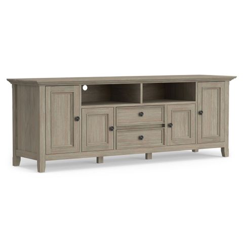 Simpli Home Amherst 72 Inch Wide Solid Wood Transitional Tv Stand In ... in Styling Your Amherst TV Stand for a Transitional Aesthetic
