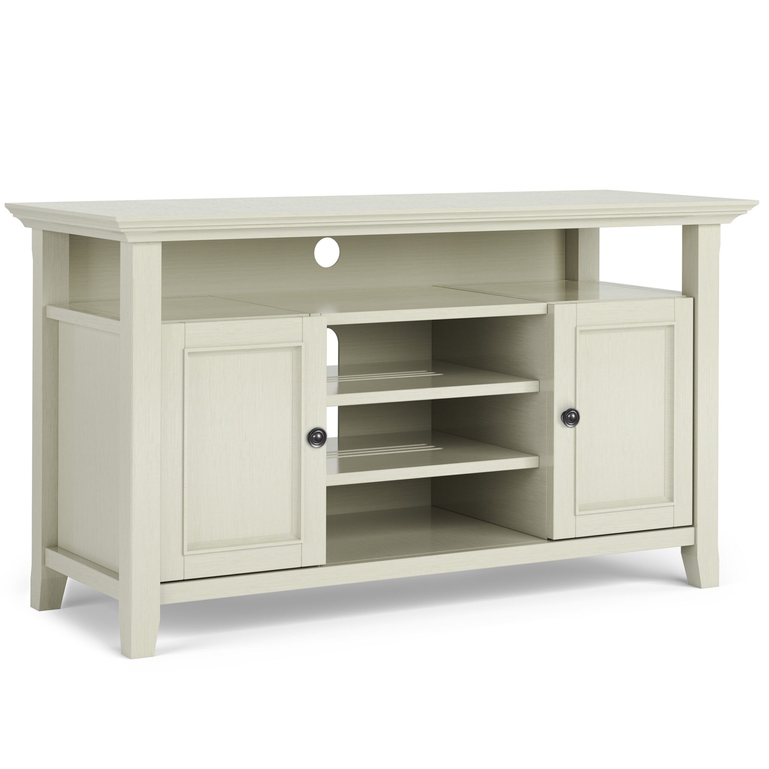 Simpli Home Amherst Solid Wood 54 Inch Wide Transitional Tv Media Stand ... regarding Styling Your Amherst TV Stand for a Transitional Aesthetic