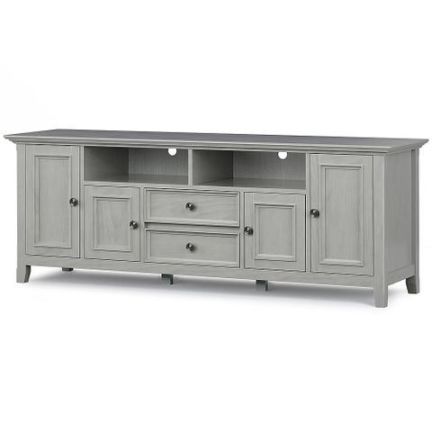 Simpli Home - Amherst Solid Wood 72 Inch Wide Transitional Tv Media ... with Amherst 54 Inch Wide Solid Wood Transitional Tv Stand In Antique White