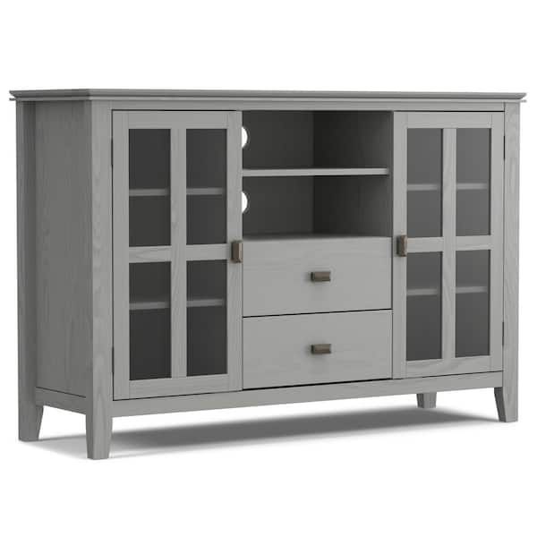 Simpli Home Artisan Solid Wood 53 In. Wide Contemporary Tv Media Stand ... regarding The Enduring Appeal of Solid Wood Furniture for Your Entertainment Center