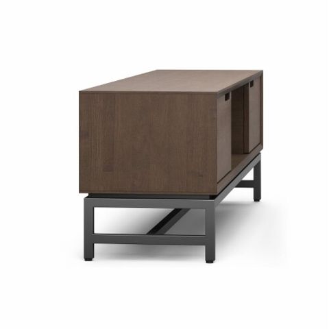 Simpli Home Banting 72 Inch Low Tv Stand Solid Rubberwood Mid Century ... with regard to Banting Mid Century 72 Inch Wide Tv Stand