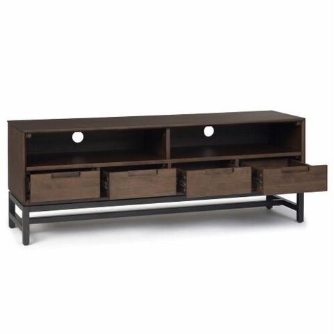 Simpli Home Banting Mid-Century Tv Stand - Walnut, 1 Ct - Fry’s Food Stores inside Functional Aesthetics in Banting Mid Century 72 inch Wide TV Stand Furniture