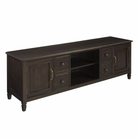 Simpli Home Connaught Solid Wood Tv Media Stand - Dark Chestnut Brown ... pertaining to Exploring the aesthetic and functional benefits of dark chestnut brown finishes