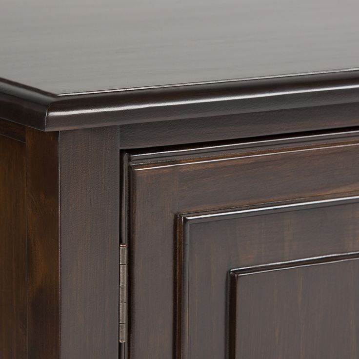 Simplihome Connaught Solid Wood 72 Inch Wide Traditional Tv Media Stand ... inside Exploring the aesthetic and functional benefits of dark chestnut brown finishes