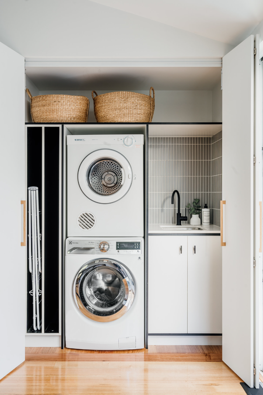 Small Laundry Ideas — Adore Home Magazine | Laundry Design, Laundry Room Remodel, Laundry Cupboard inside This Laundry Room Works Hard And Has Fun Too