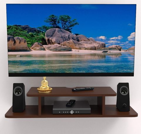Snq Tv Cabinet Wall Shelves | Smart Led Tv Unit Wooden Set Top Box ... with Vidaxl Tv Stand/ Tv Table, Mexican Pine Corona Range, 35.8X16.9X22 Inches Brown