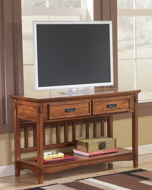 Sofa/Tv Console Table - Mission Style - Contemporary - Console Tables ... pertaining to Stockbridge 36&quot;L Wood Sofa/Tv Console, Drawer