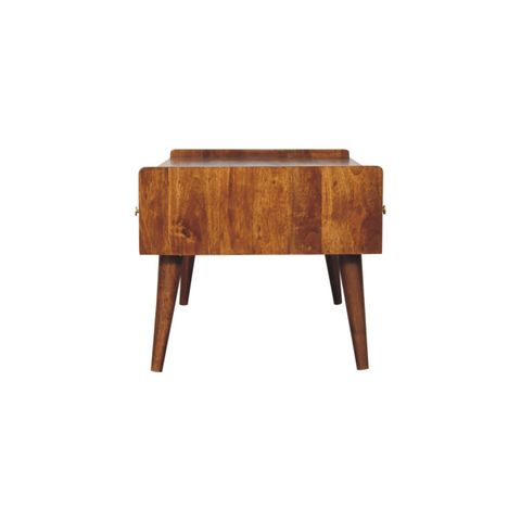 Solid Chestnut Finished Mango Wood Elevated 4 Drawer Media Unit - Mango ... intended for Elevated Chestnut Mango Wood Media Units Crafting Your Perfect Living Space