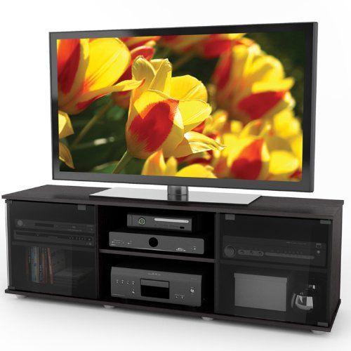 Sonax Fb-2600 Fiji 60-Inch Tv Component Bench, Ravenwood Black | Uhd 4K ... throughout Fiji 60&quot; Tv Component Bench, Ravenwood Black