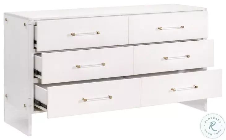 Sonia Pearl Shagreen 6 Drawer Double Dresser From Essentials For Living | Coleman Furniture intended for Sonia Shagreen 6-Drawer Double Dresser