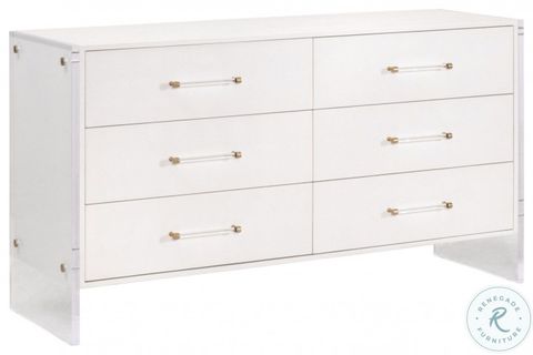 Sonia Pearl Shagreen 6 Drawer Double Dresser From Essentials For Living | Coleman Furniture within The Enduring Appeal of the Sonia Shagreen 6-Drawer Double Dresser