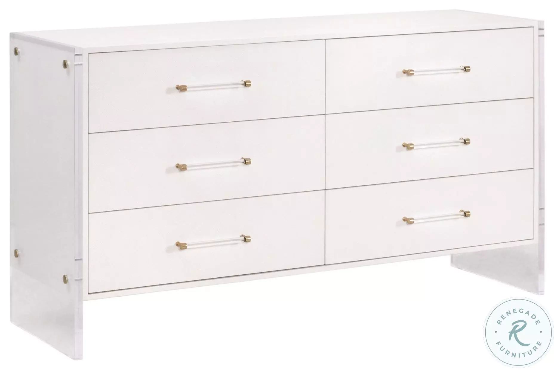 Sonia Pearl Shagreen 6 Drawer Double Dresser From Home Gallery Stores | Home Gallery Stores inside The Enduring Appeal of the Sonia Shagreen 6-Drawer Double Dresser